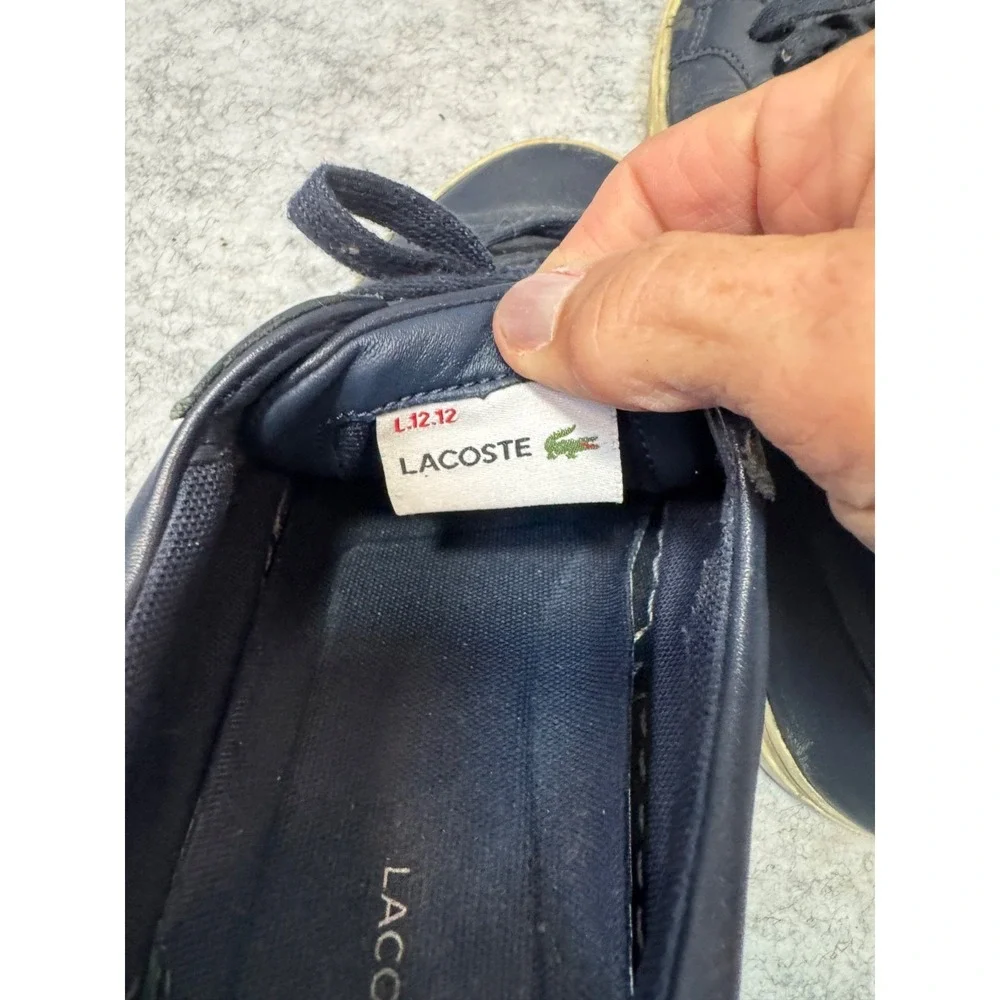 Lacoste Blue Leather sneaker skate streetware Woman's Size 9.5 shoe